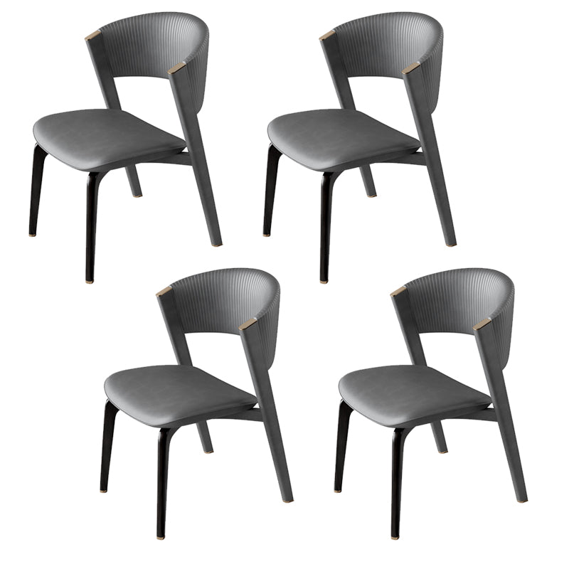 Open Back Dining Accent Chair Upholstered Dining Room Chair for Home