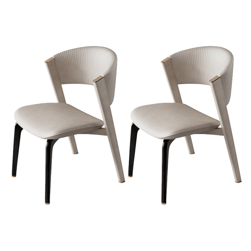 Open Back Dining Accent Chair Upholstered Dining Room Chair for Home