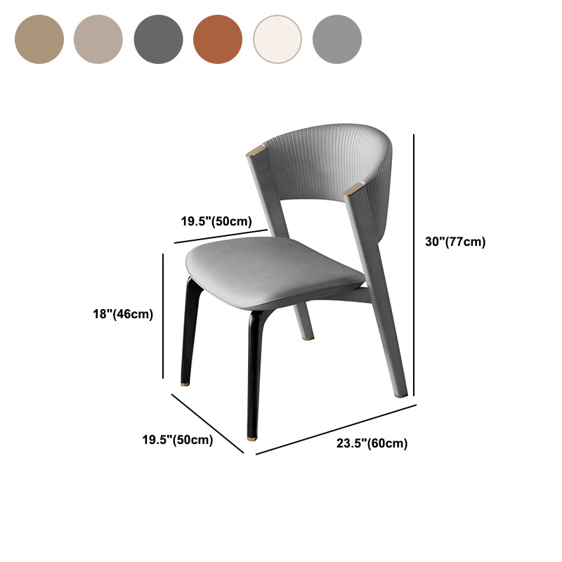 Open Back Dining Accent Chair Upholstered Dining Room Chair for Home