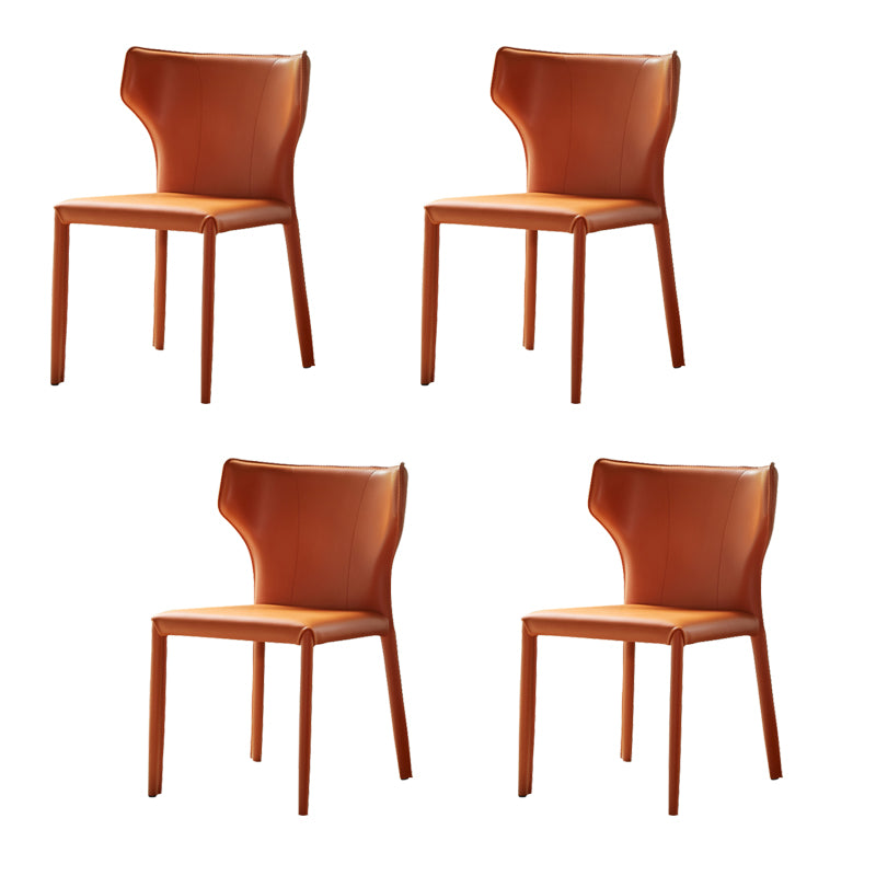 Metal Contemporary Indoor Chair Matte Finish Wingback Side Chair