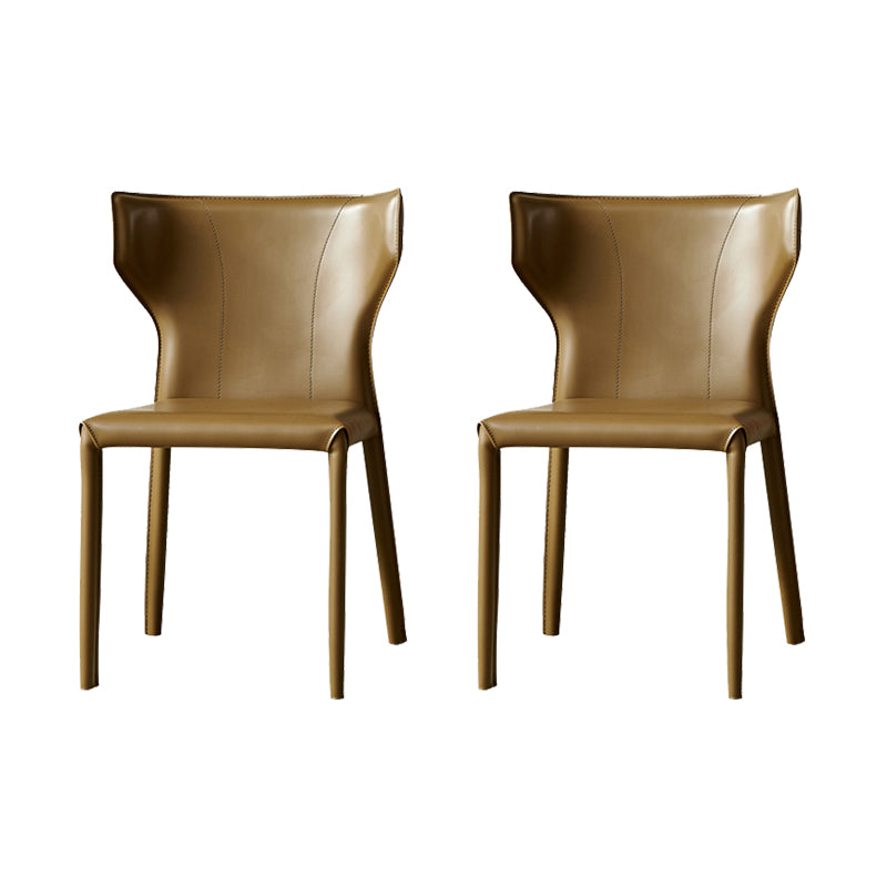 Metal Contemporary Indoor Chair Matte Finish Wingback Side Chair