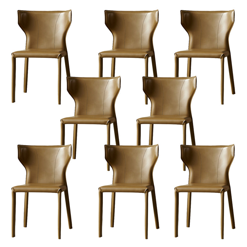 Metal Contemporary Indoor Chair Matte Finish Wingback Side Chair