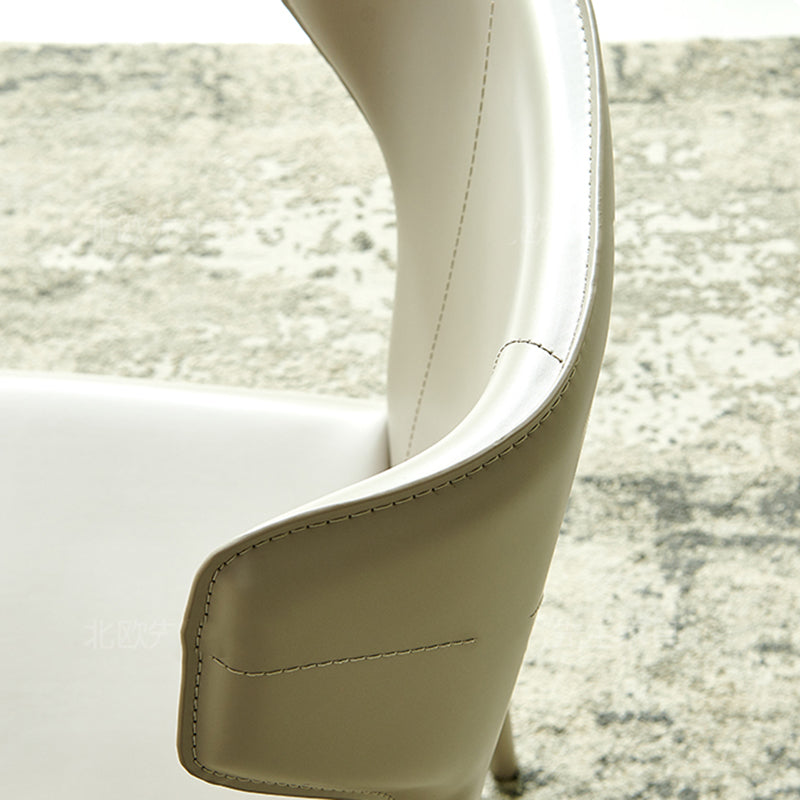 Metal Contemporary Indoor Chair Matte Finish Wingback Side Chair