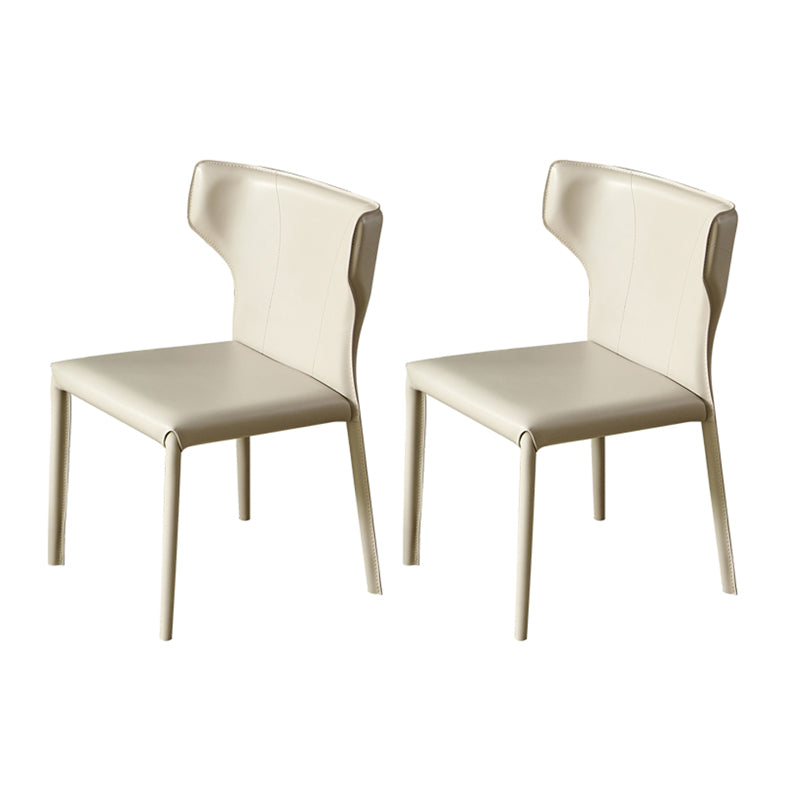 Metal Contemporary Indoor Chair Matte Finish Wingback Side Chair