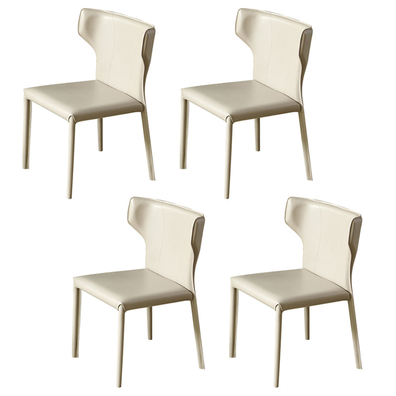 Metal Contemporary Indoor Chair Matte Finish Wingback Side Chair