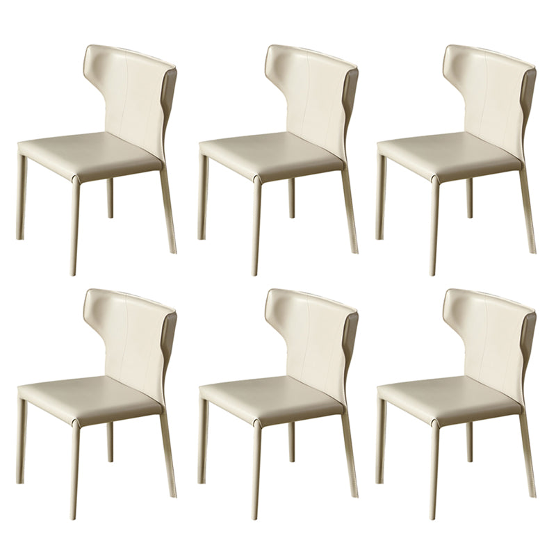 Metal Contemporary Indoor Chair Matte Finish Wingback Side Chair