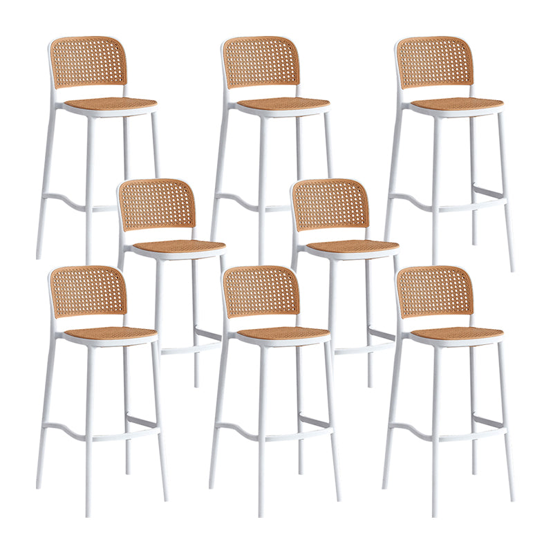 Scandinavian Counter Stool Plastic Furniture in Matte Finish for Indoor