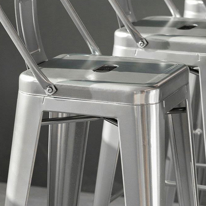 Industrial Metal Stool Metal Counter Stool in Matte Finish for Indoor