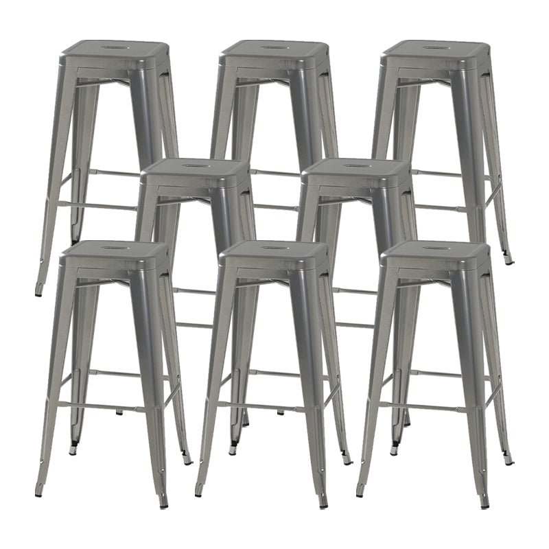 Industrial Metal Stool Metal Counter Stool in Matte Finish for Indoor
