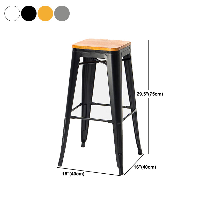 Industrial Metal Stool Metal Counter Stool in Matte Finish for Indoor
