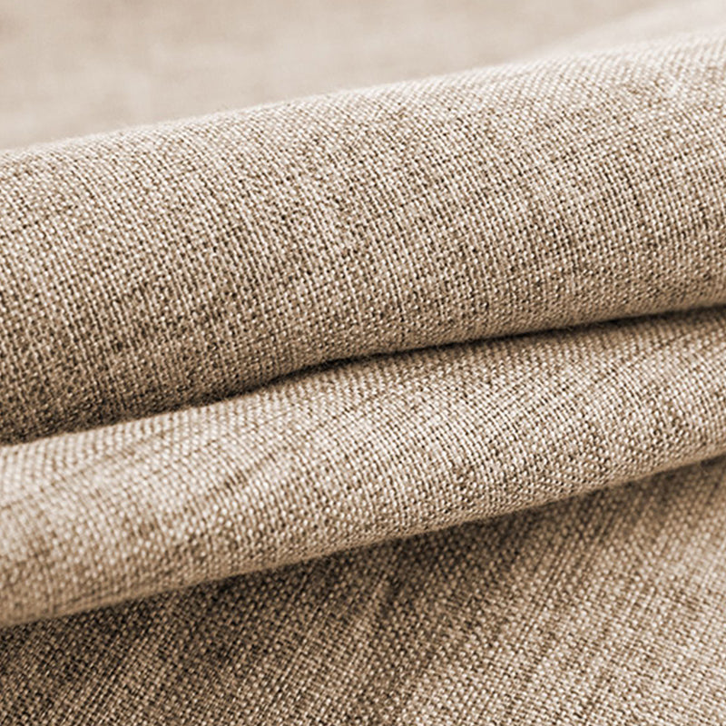 Scandinavian Wood Stool Fabric Upholstered Seat Counter Stool in Matte Finish