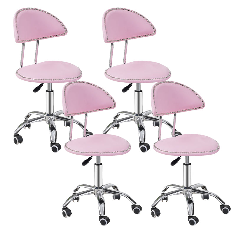 Scandinavian Metal Stool Upholstered Seat Counter Stool in Matte Finish