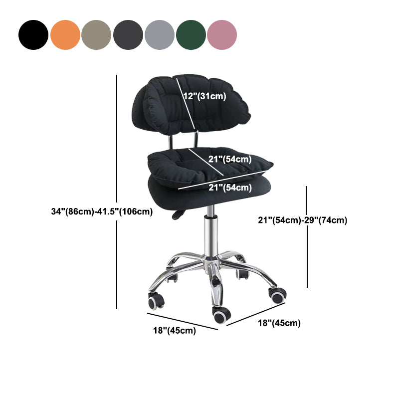 Scandinavian Metal Stool Upholstered Seat Counter Stool in Matte Finish