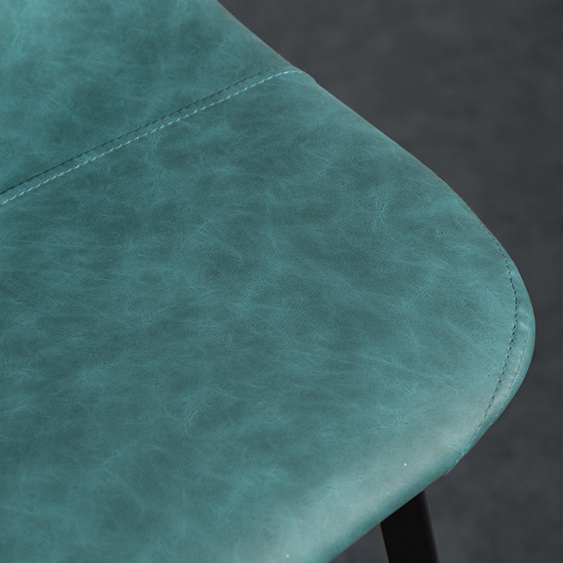 Scandinavian Metal Stool Faux Leather Upholstered Counter Stool