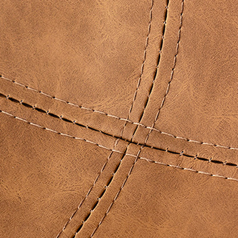 Contemporary Metal Barstool Low Back Faux Leather Barstools in Matte Finish Home