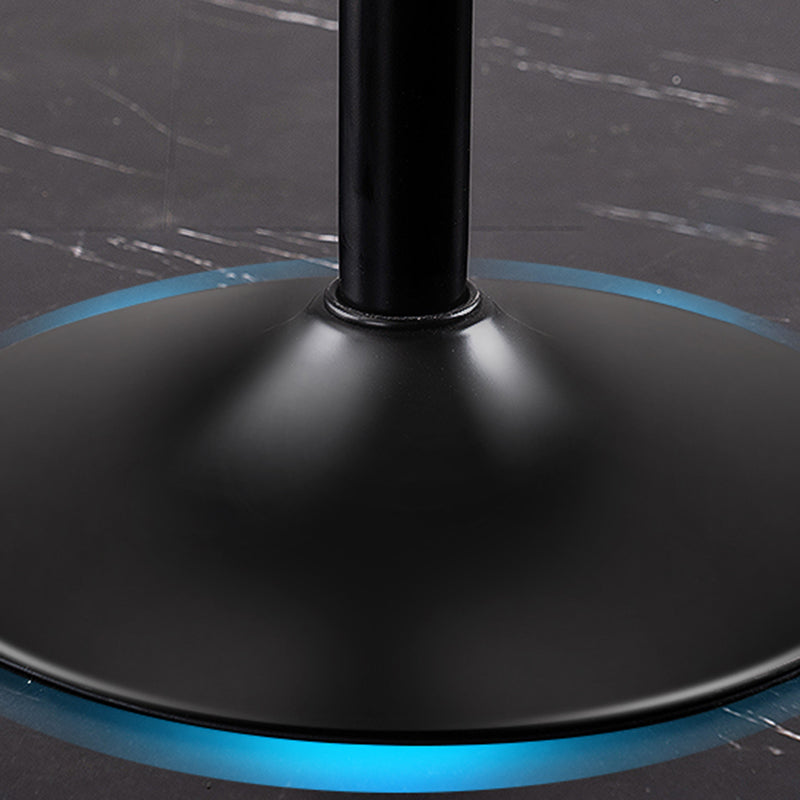 Contemporary Metal Barstool Low Back Faux Leather Barstools in Matte Finish Home