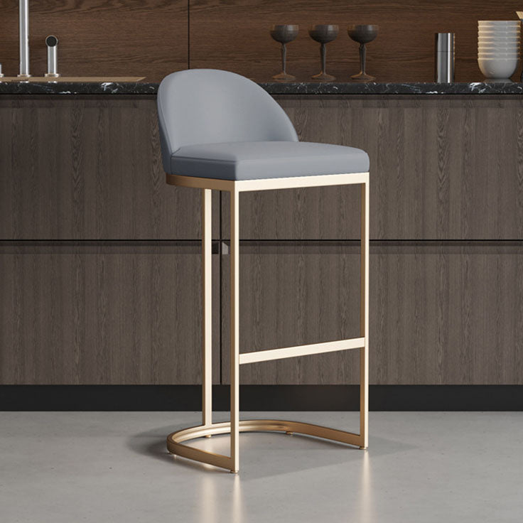 Glam 1/2/5 Pieces Bar Table Set Rectangle Stone Bar Table with Metal High Stools