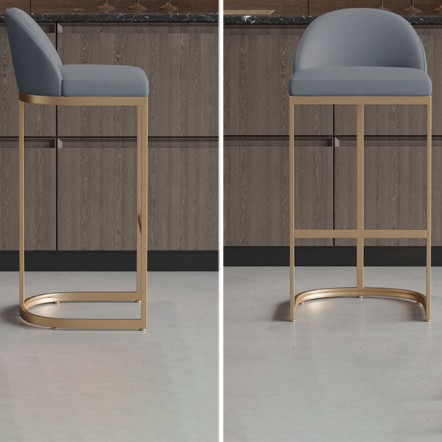 Glam 1/2/5 Pieces Bar Table Set Rectangle Stone Bar Table with Metal High Stools