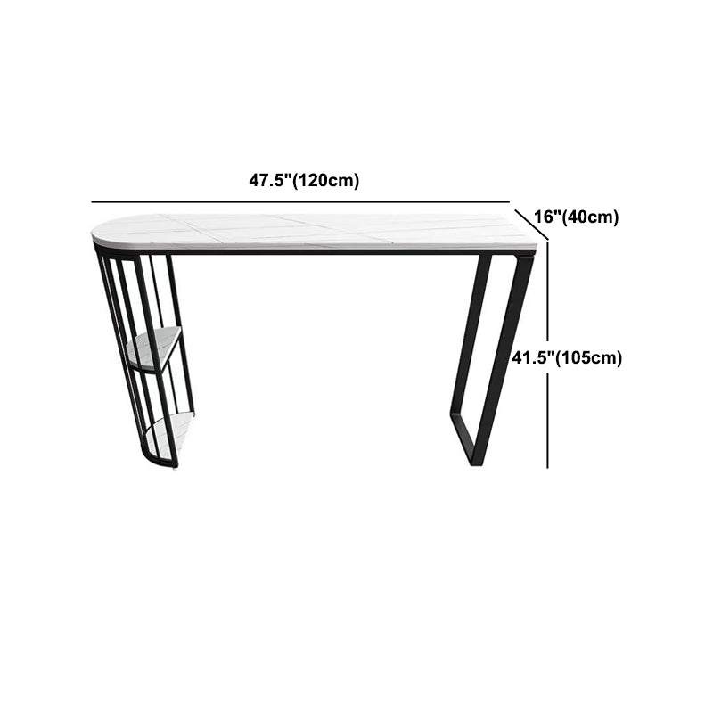 Modern Bar Table Set 1/3/5 Pieces Rectangle Stone Counter Table with Stools for Kitchen
