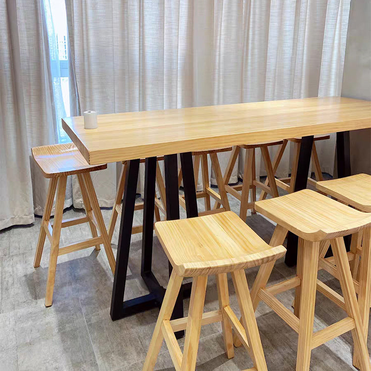 1/2/4/11 Pieces Pub Dining Set Industrial Solid Wood Table and Stool Set for Shop