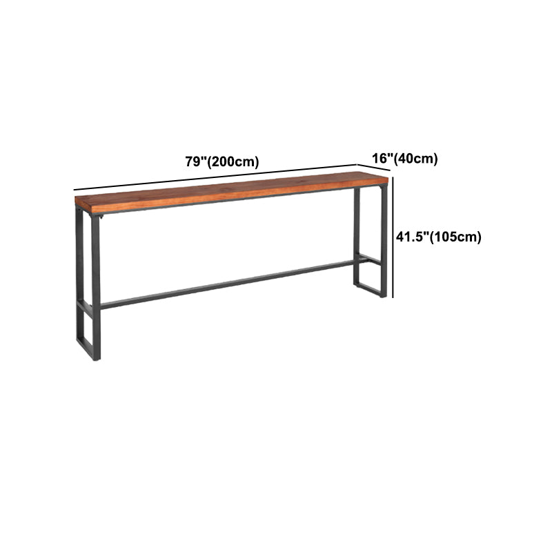 Industrial 1/6/9/11 Pieces Bar Table Set Rectangle Pine Wood Counter Table with Stools