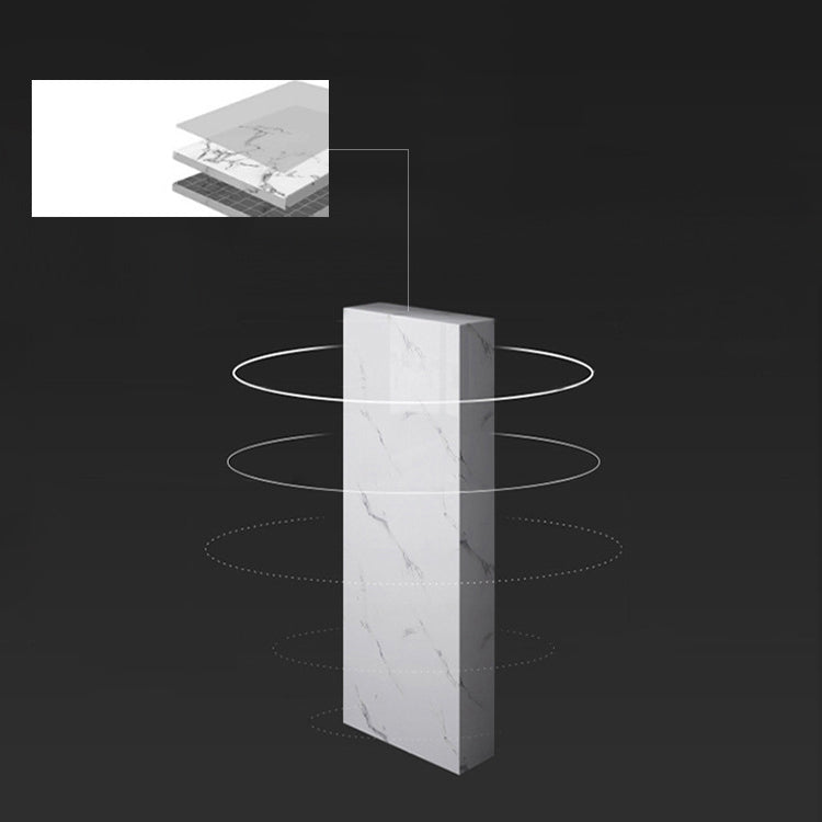 Modern 1/3 Pieces Bar Table Set Rectangle Stone Counter Table for Living Room