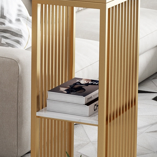 Modern 1/3 Pieces Bar Table Set Rectangle Stone Counter Table with High Stools for Kitchen