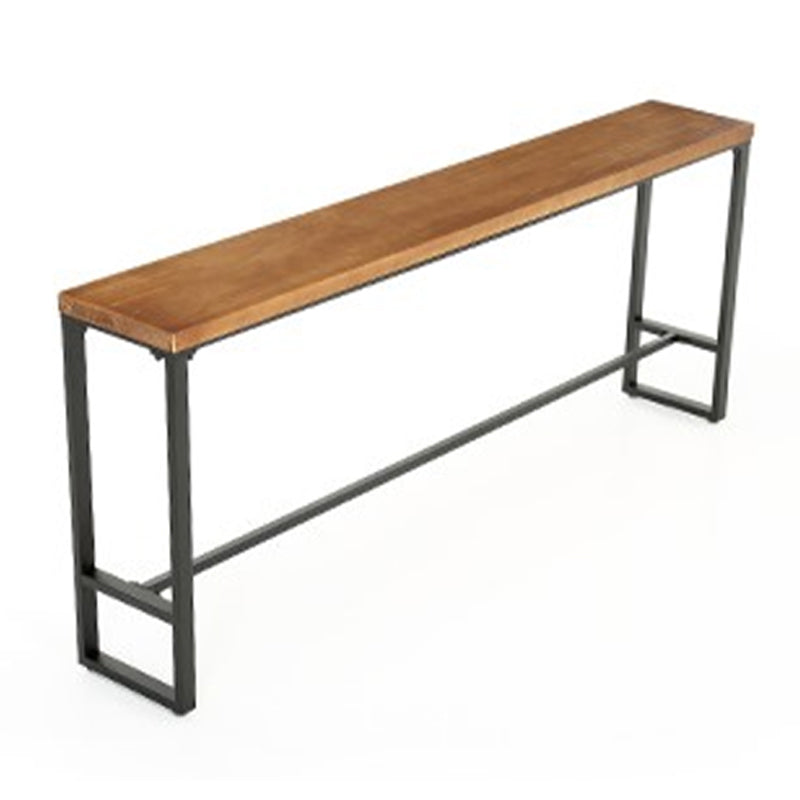Industrial Rectangular Pub Table Set 1/6/11 Pieces Wooden Counter Table with High Stools