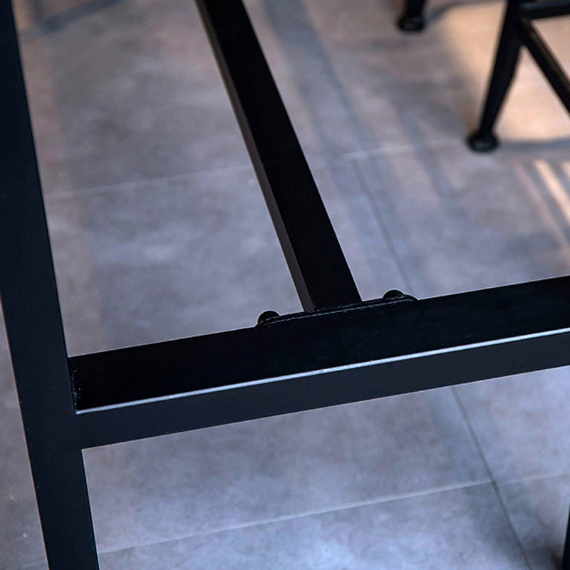 Industrial 1/2/4/7/9 Pieces Bar Table Set Rectangle Bar Table with High Wood Stools