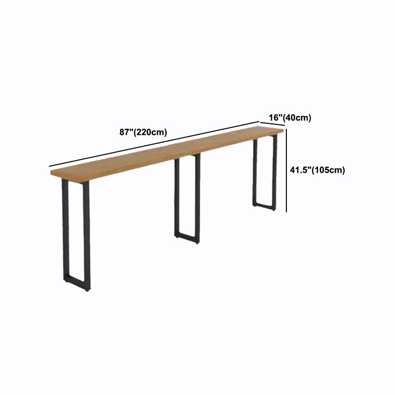 Modern Rectangular Pub Table Set 1/2/5/6 Pieces Wooden Counter Table with High Stools