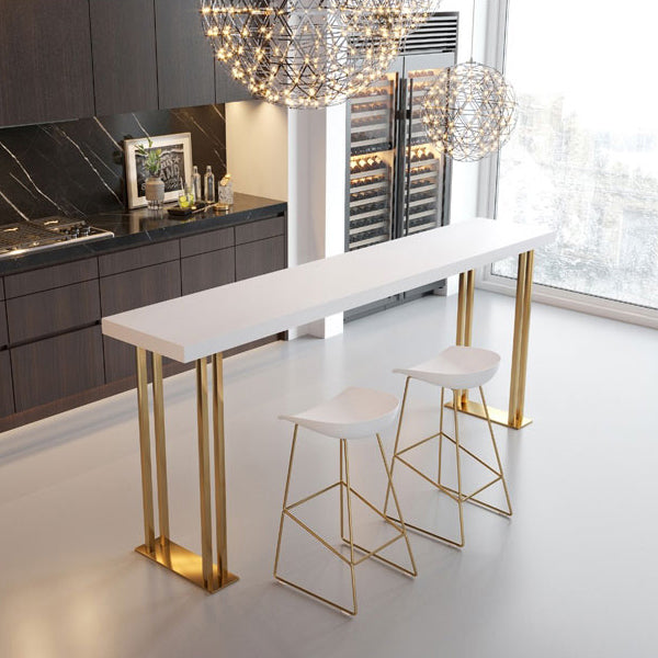 Traditional Luxury Rectangle Bar Table Wood Bar Dining Table for Indoor