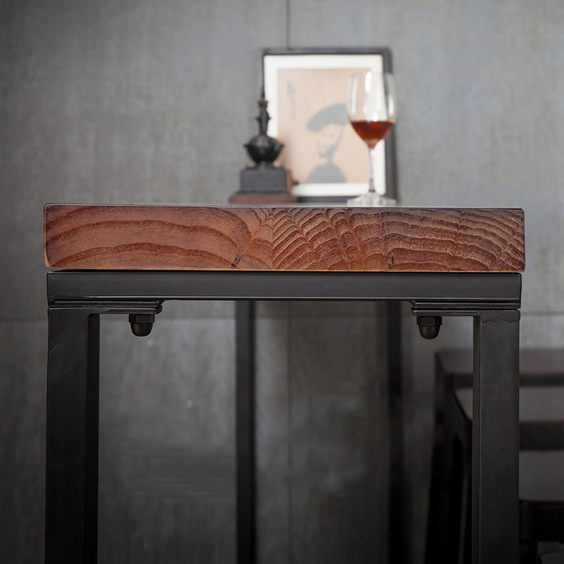 Rectangle Bar Counter Table Industrial  Bar Table with Metal Base