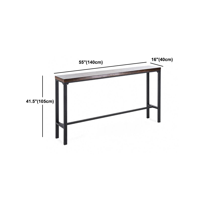 Rectangle Bar Counter Table Industrial  Bar Table with Metal Base