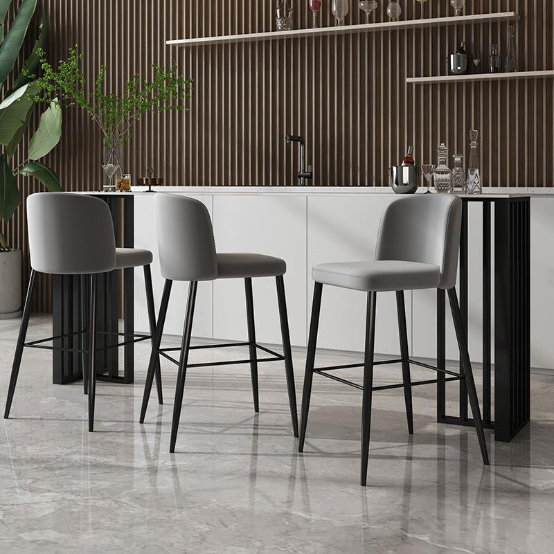 Rectangle Stone Bistro Table Contemporary Pub Table with Double Pedestal