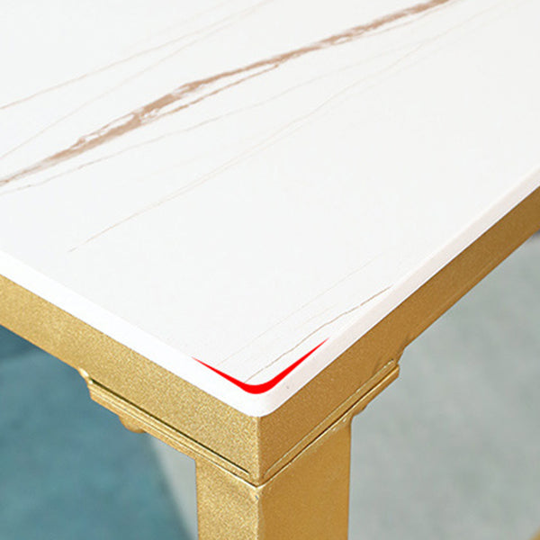 Rectangle Pub Table Glam Style Bar Height Bar Table for Indoor