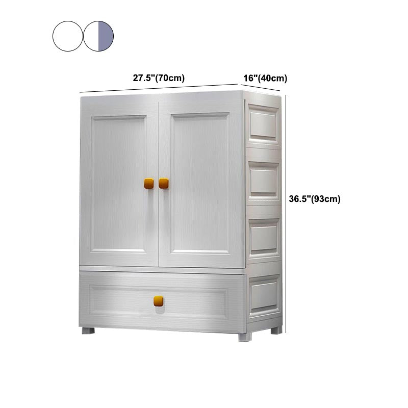 Hinged 1-Door Wardrobe Armoire Contemporary Plastic Wardrobe Closet