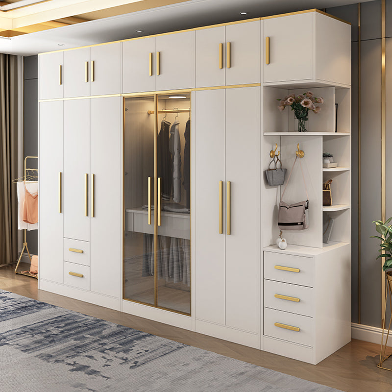 Contemporary Style Wardrobe Wooden Wardrobe Closet with Drawer