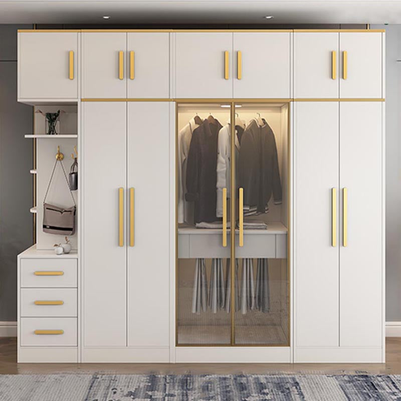 Contemporary Style Wardrobe Wooden Wardrobe Closet with Drawer