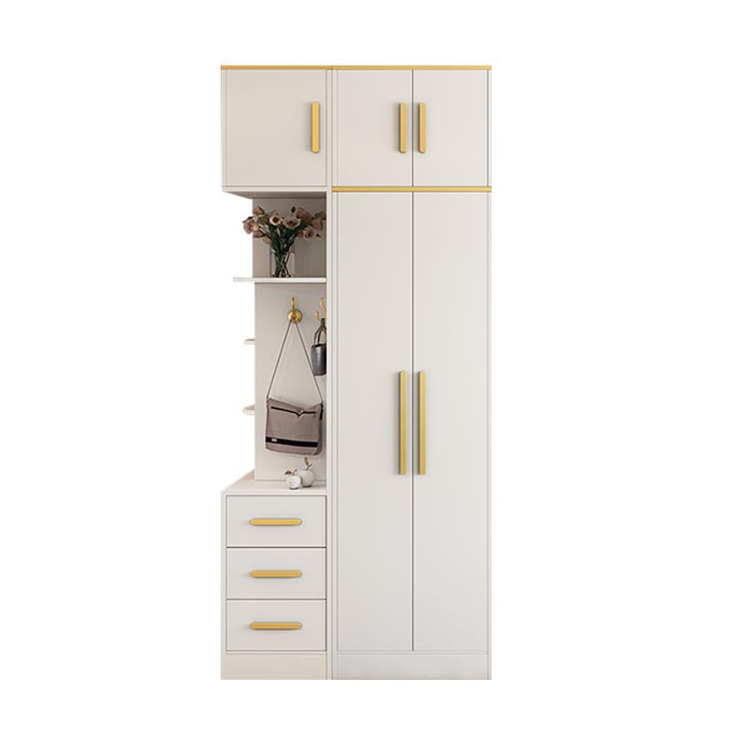 Contemporary Style Wardrobe Wooden Wardrobe Closet with Drawer