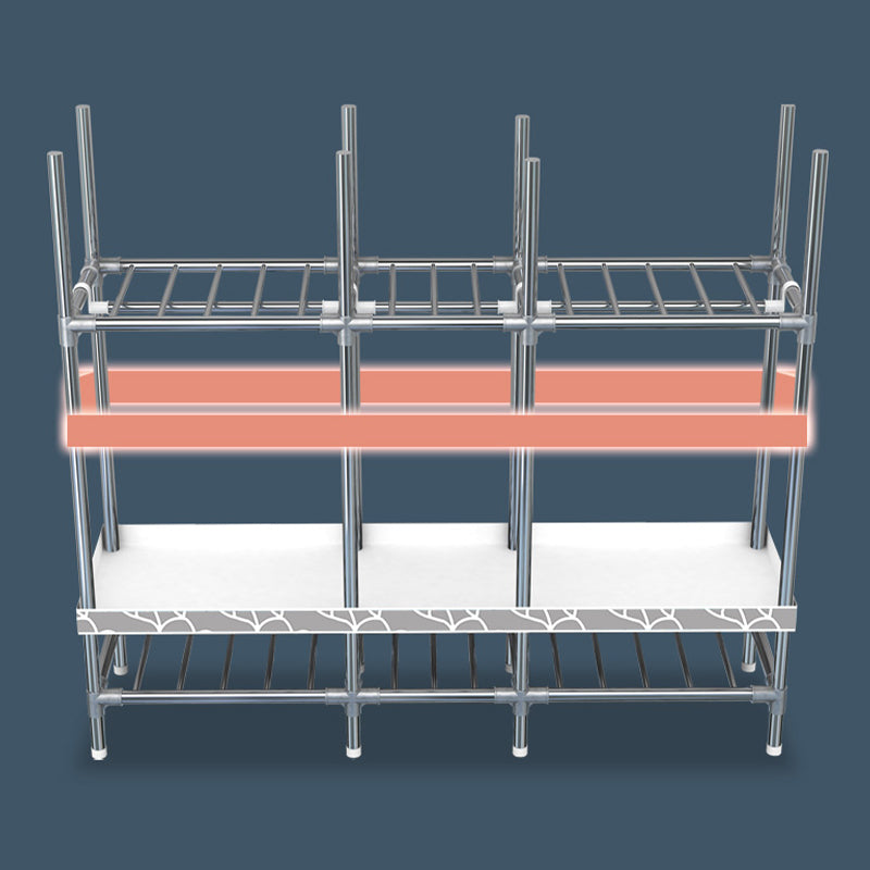 Modern Style Wardrobe Metal 2 Shelves Wardrobe Closet for Bedroom