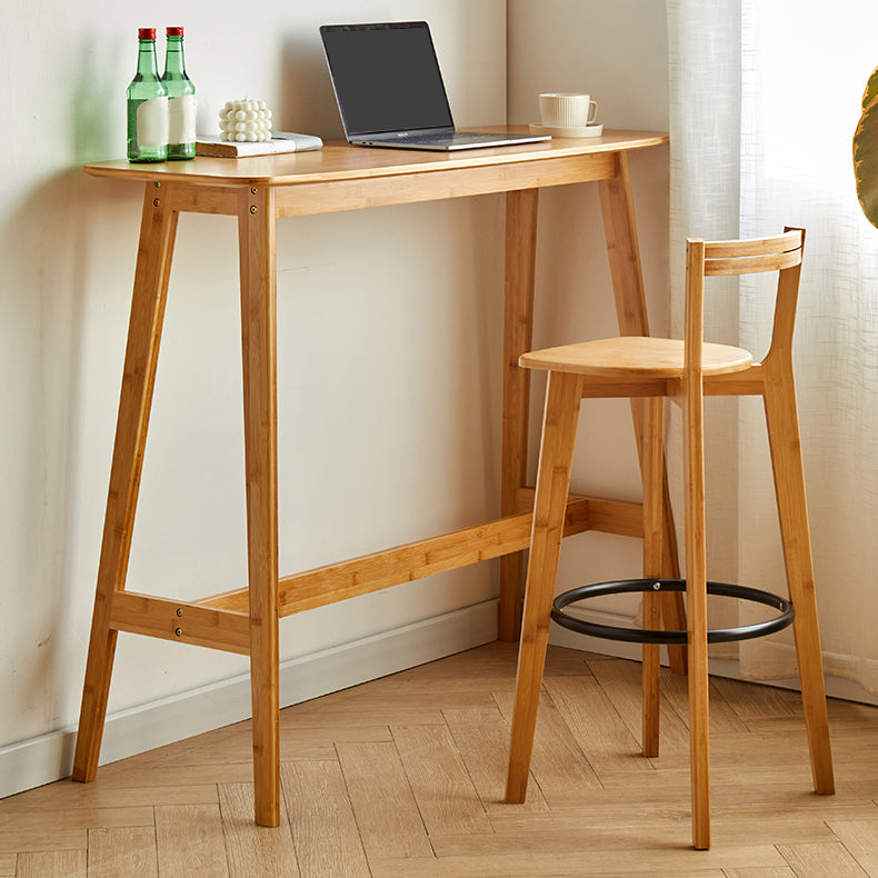 Modena Rectangular Pub Table Set 1/2/3 Pieces Wooden Counter Table with High Stools