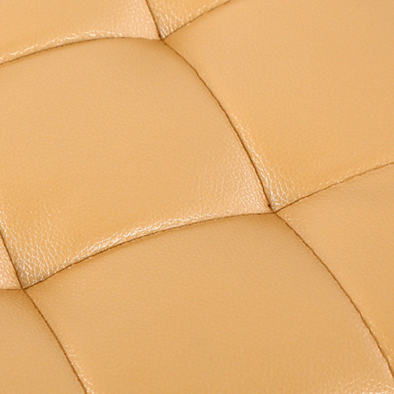 Modern Pouf Ottoman PU Leather Upholstered Tufted Square Ottoman with Storage