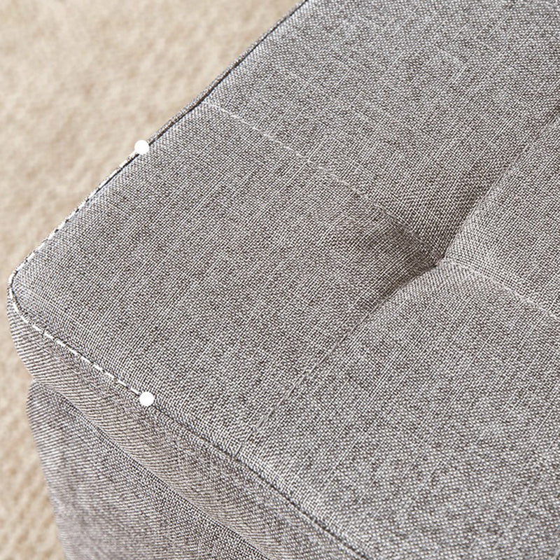 Contemporary Pouf Ottoman PU Leather Upholstered Tufted Square Ottoman with Storage