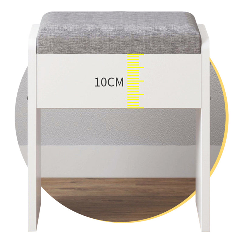 Modern PU Leather Ottoman Plain Rectangle Wood Frame Fade Resistant Target Pouf