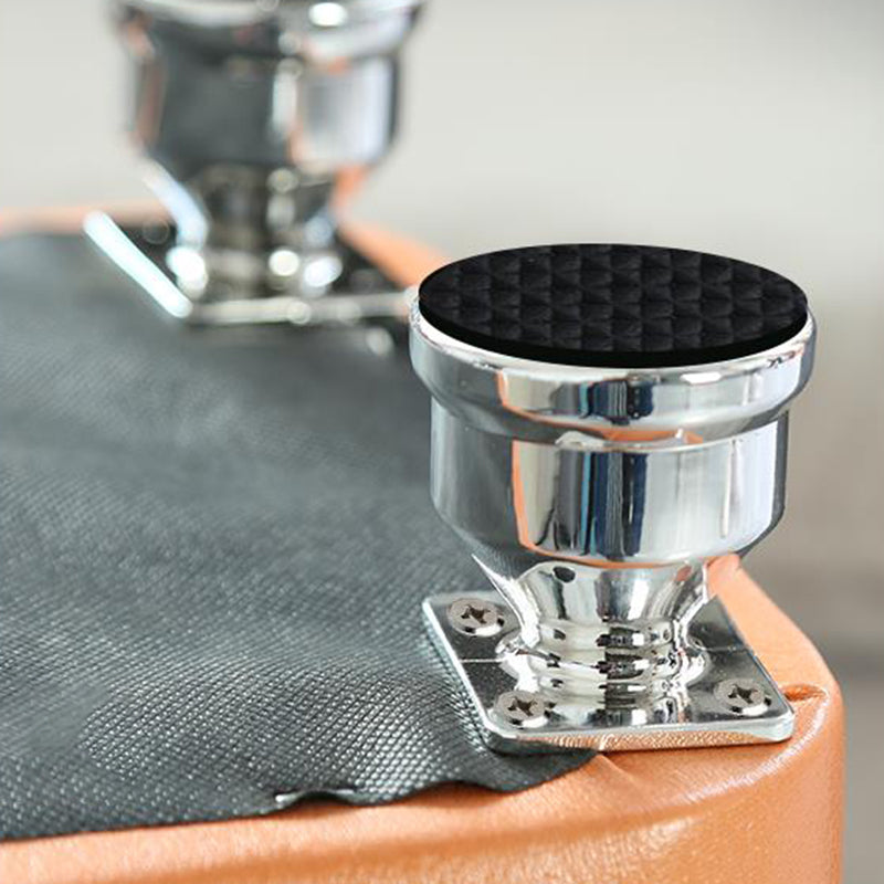 Contemporary Standard Faux Leather Upholstered Patchwork Rectangle Ottoman Indoor