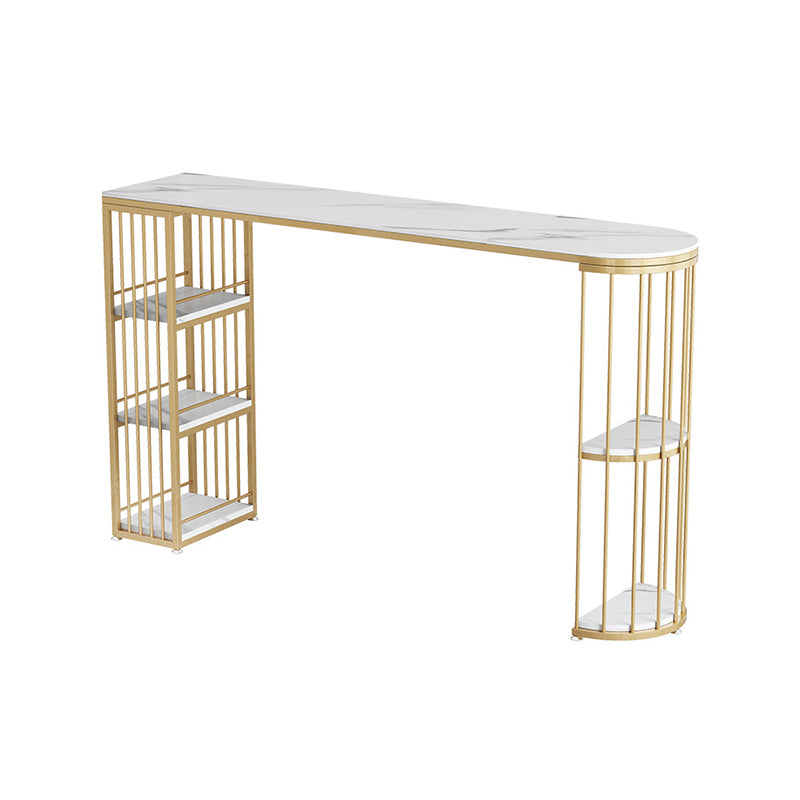 White Stone Bar Table Set 1/2/3 Pcs Free Form Bar Table with Armless Bar Stools