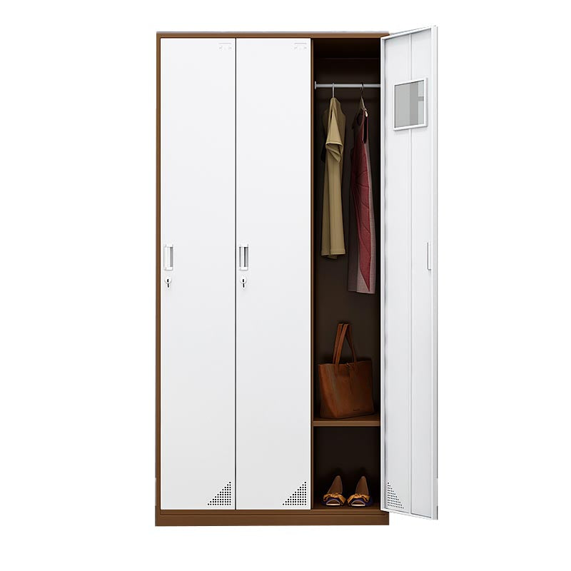 Contemporary Metal Wardrobe Freestanding Wardrobe Closet with Locks