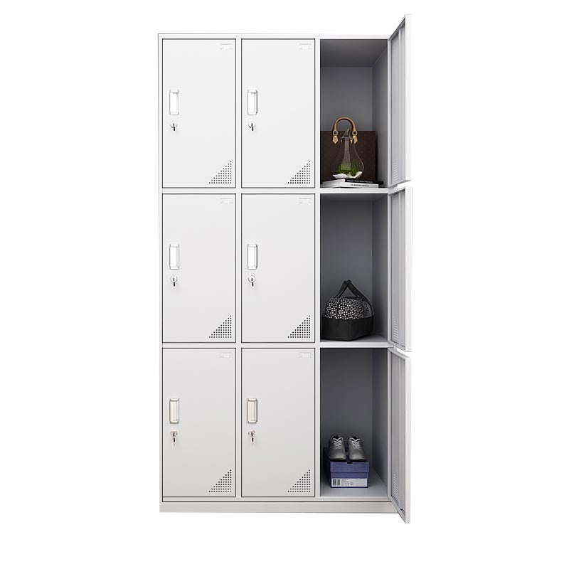 Contemporary Metal Wardrobe Freestanding Wardrobe Closet with Locks