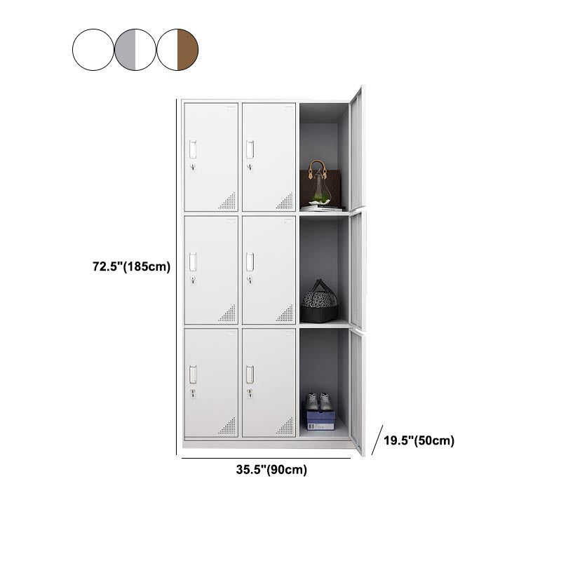 Contemporary Metal Wardrobe Freestanding Wardrobe Closet with Locks