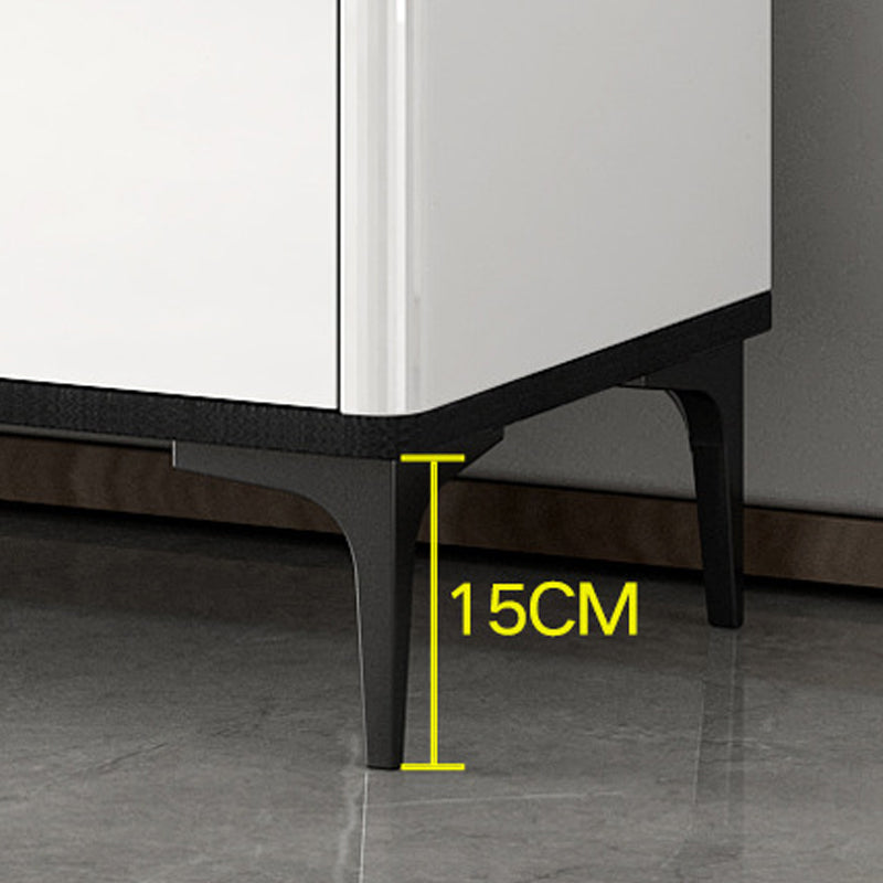 Contemporary Chest White Double Dresser with Metal Feet for Home